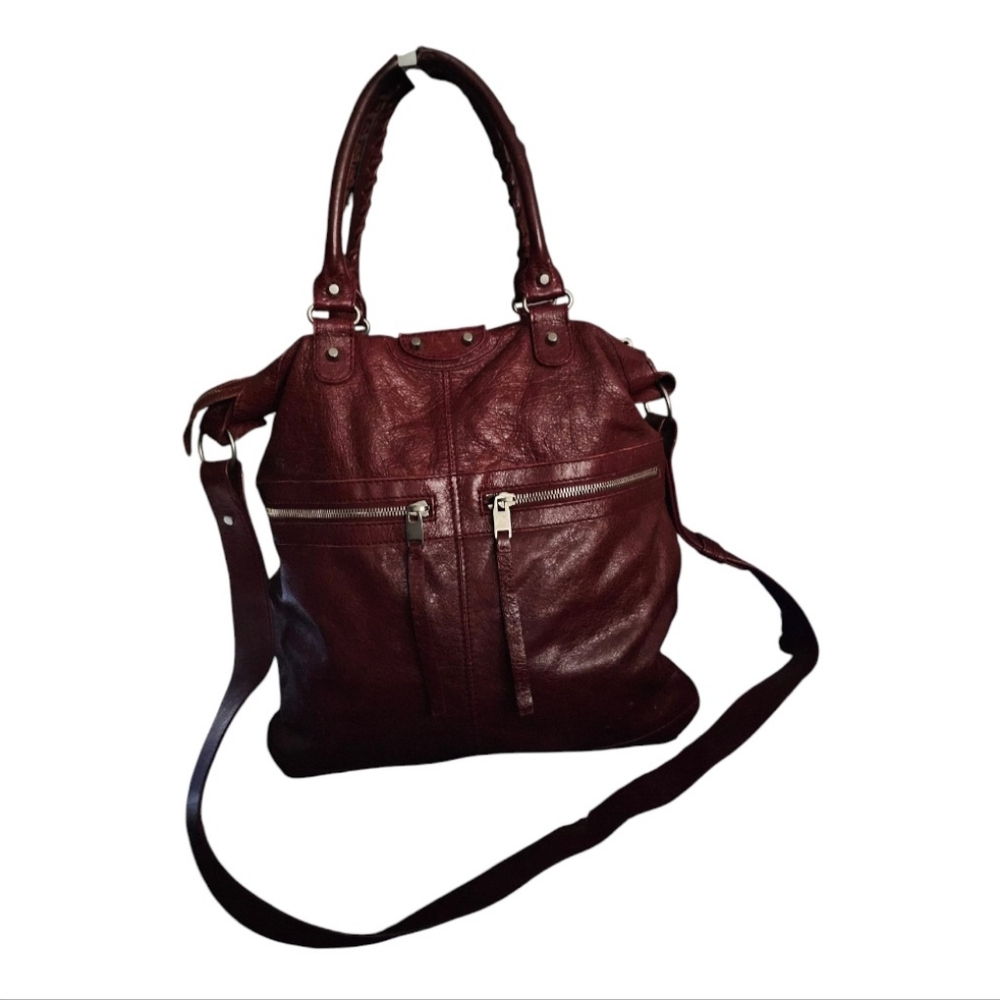Burgundy Balenciaga Square Tote!